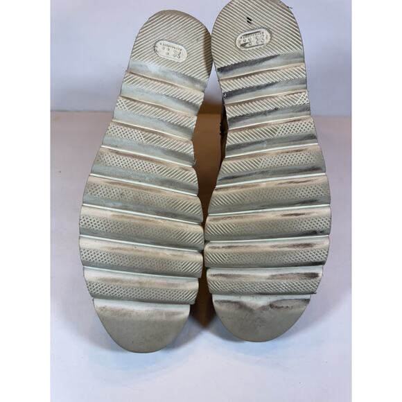 Size 11 Bed Stu Lydyi Leather Ankle Boots Zipper Platform Light Tan Brown - Picture 7 of 13